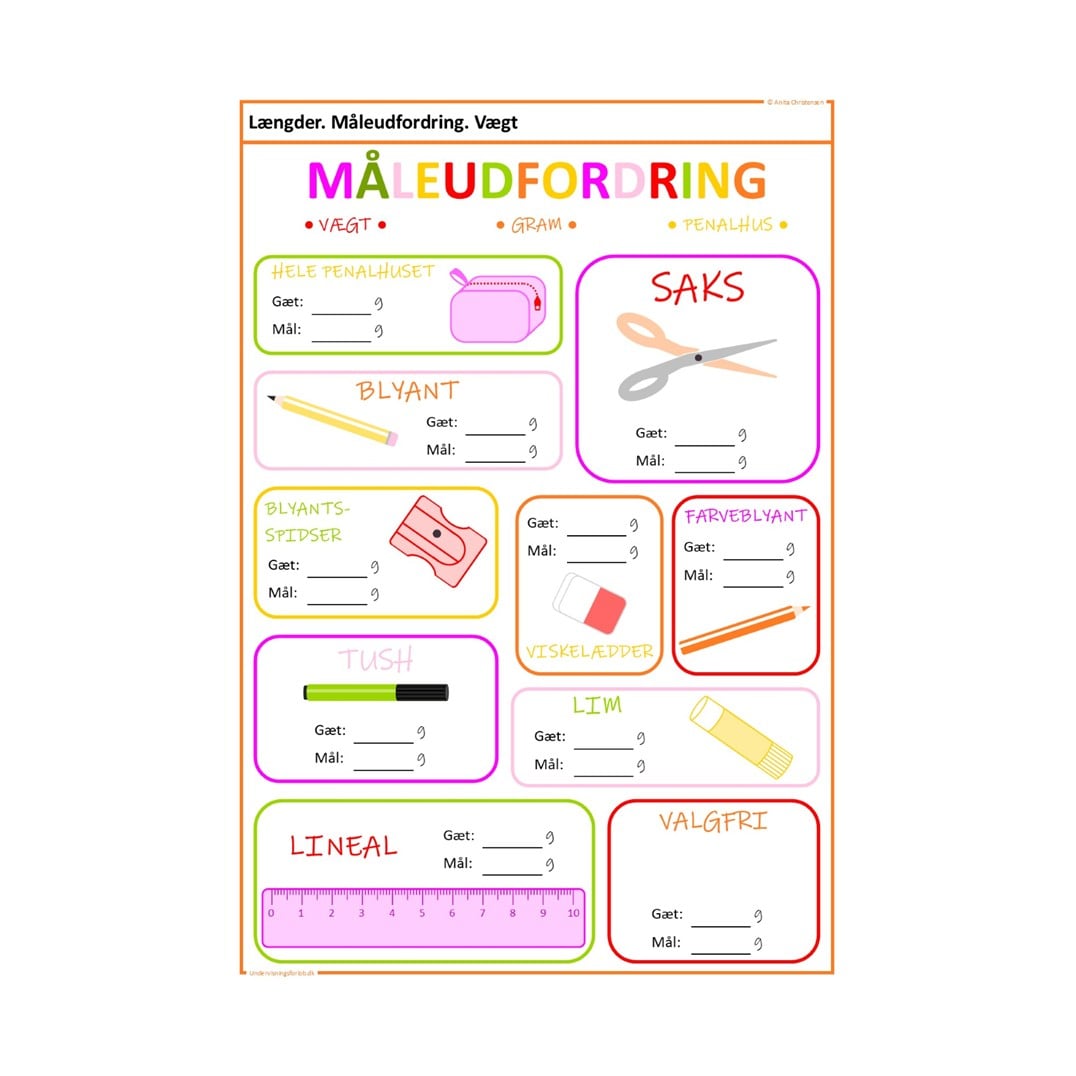 Måleudfordring. Vægt.